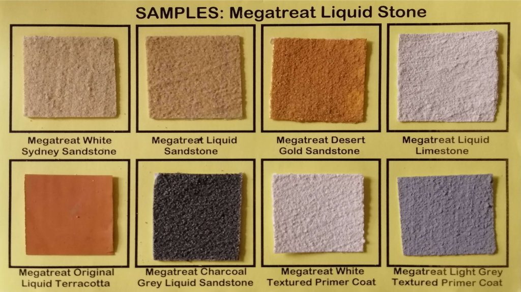 Megatreat Liquid Stone Colour Chart